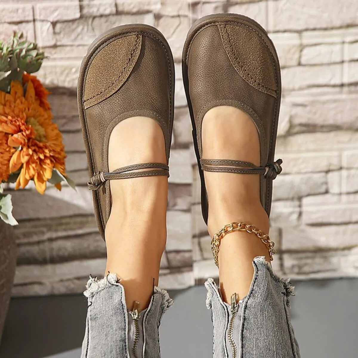 Round Toe Slip-Ons