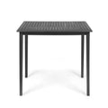 Outdoor Minimalist Acacia Wood Rectangle Bar Table - Dark Gray Finish 45x26 Inches