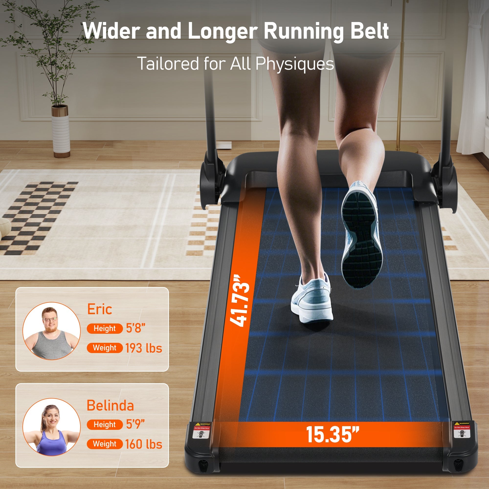 Folding Treadmills for Home Small, 3.0HP Portable Treadmill with 8% Incline,10MPH Walking Pad with Incline, 300 LBS Walking Pad Treadmills with Bluetooth, Heart Rate Sensors,Charge Station