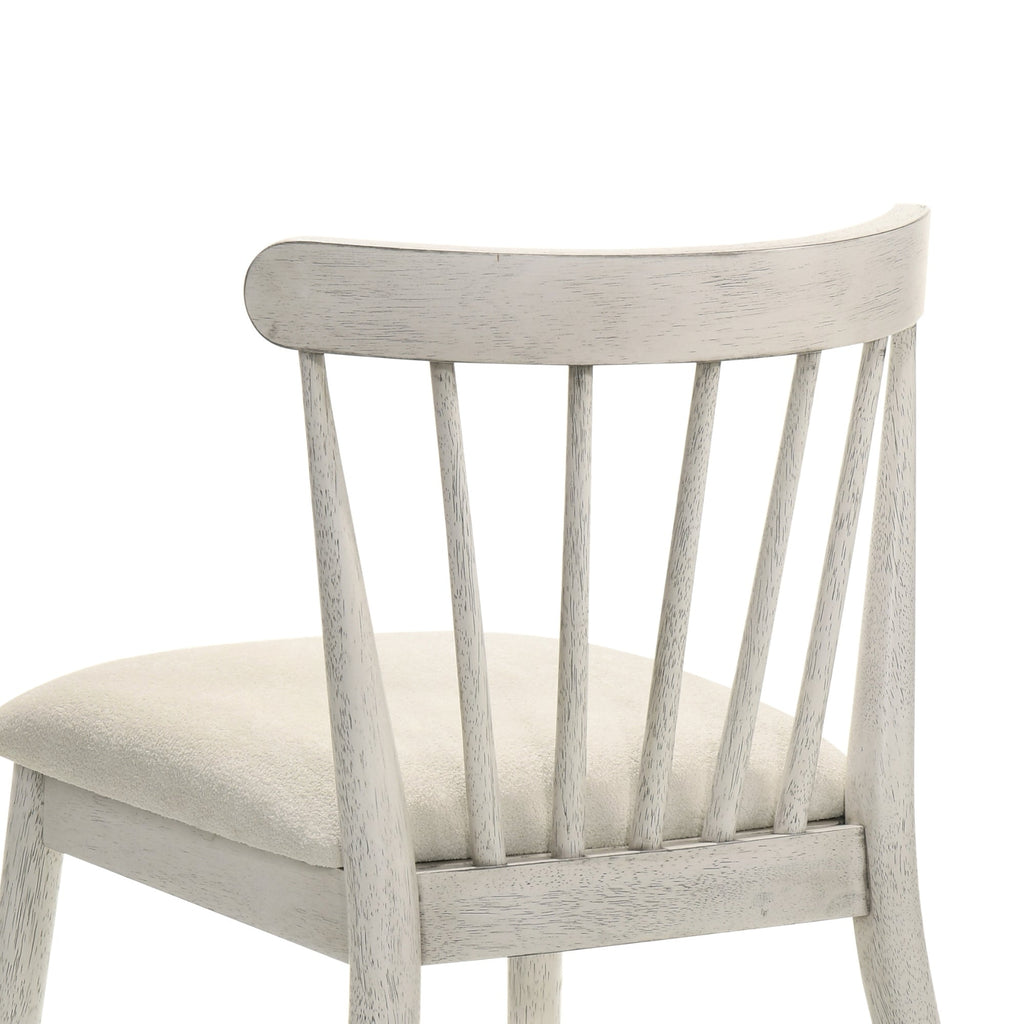 2-Piece Rustic Dining Side Chair Set, Solid Wood Frame, Farmhouse Design, Easy Assembly