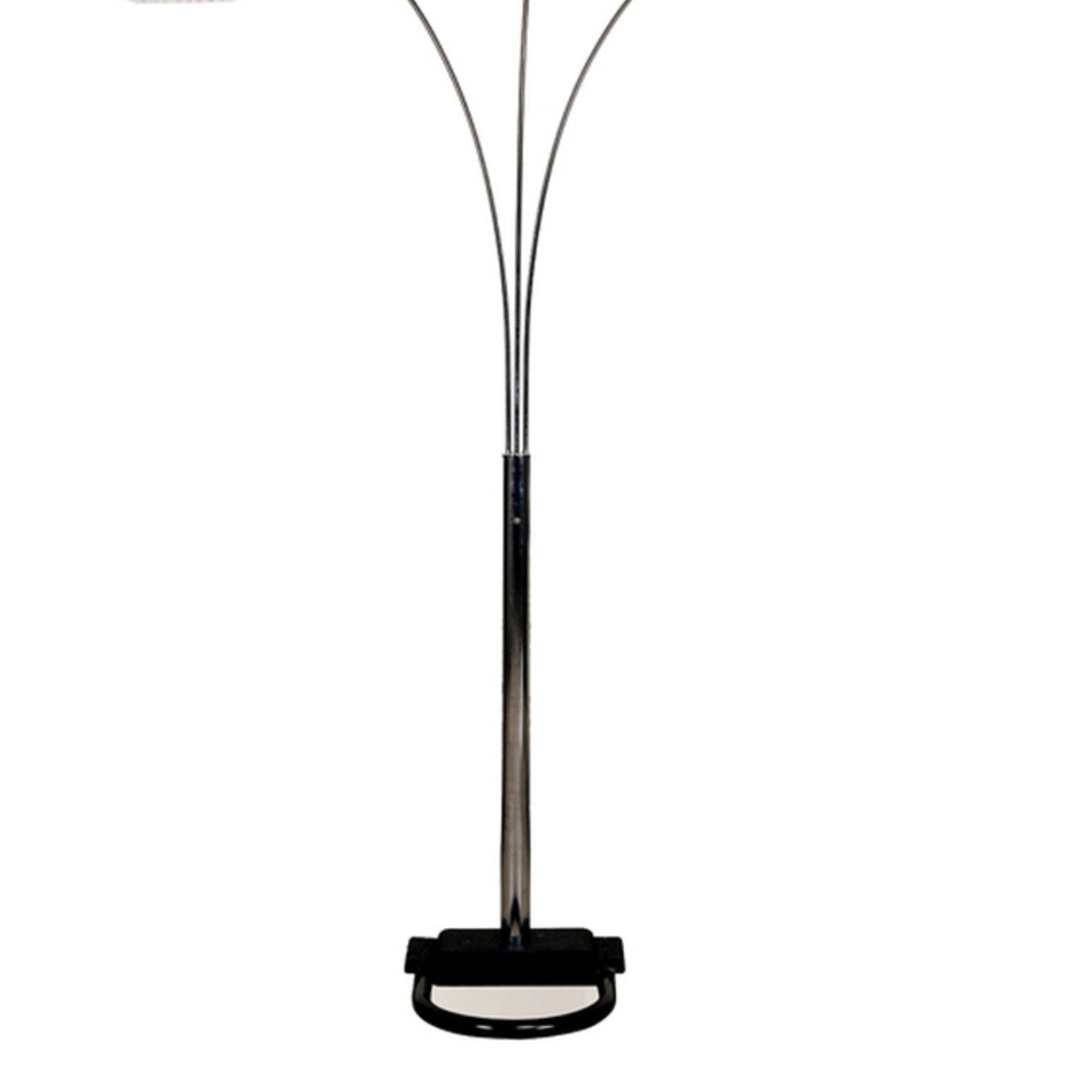 84' Tall Metal Floor Lamp with 3 Crystal Shaded Arches
