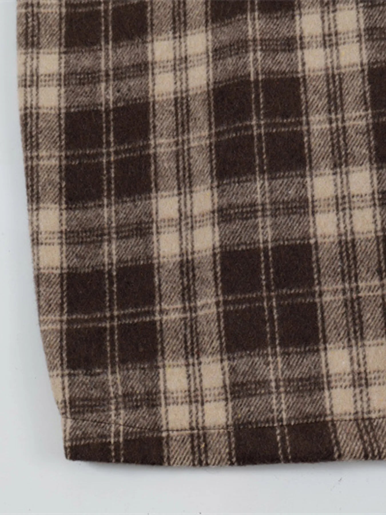 Relaxed Plaid Wide Leg Pants