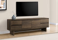 Tv Stand, 72 Inch, Console, Media Entertainment Center, Storage Drawers, Storage Cabinet, Brown Laminate, Transitional