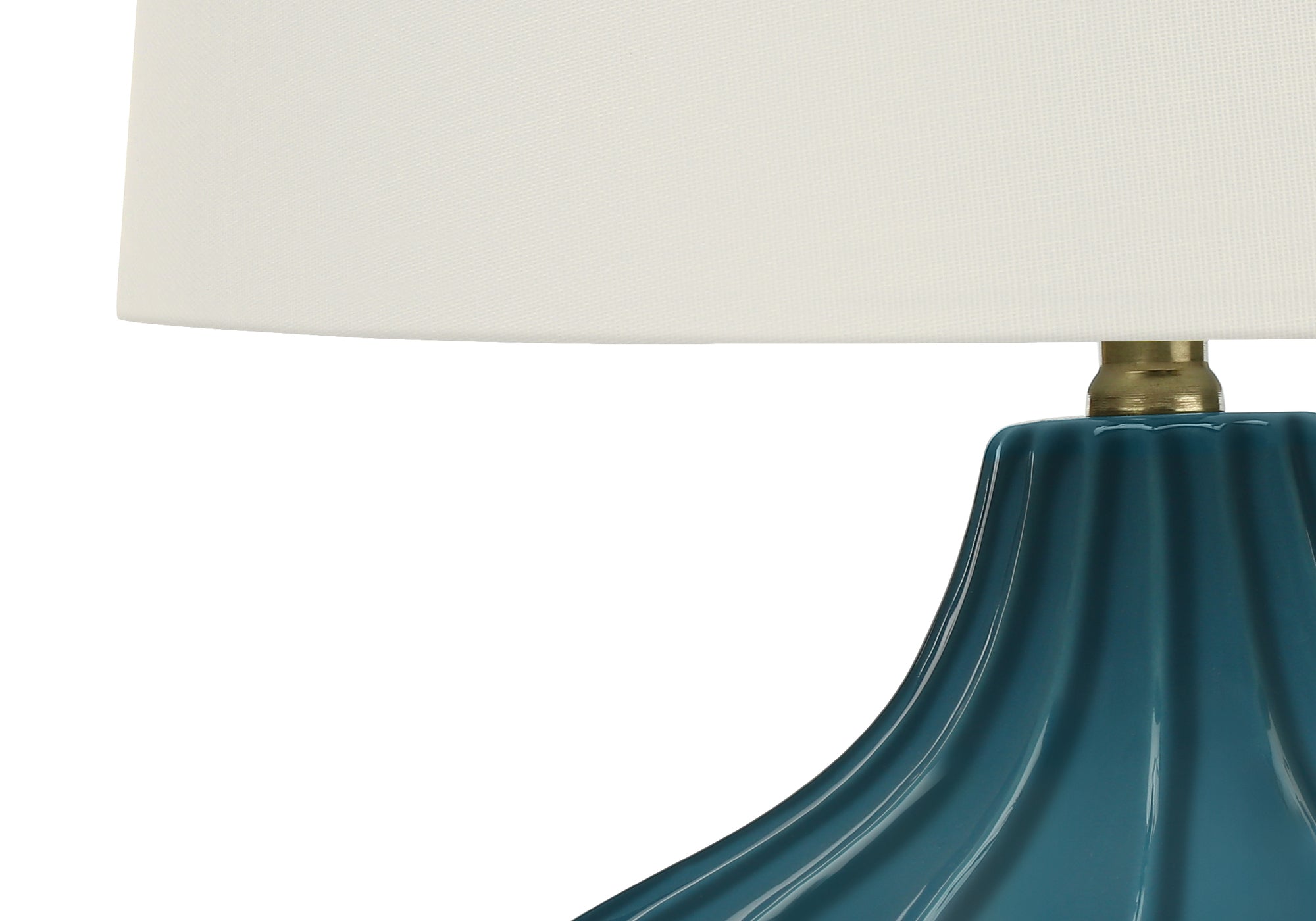 Lighting, 24'h, Table Lamp, Blue Ceramic, Ivory / Cream Shade, Transitional