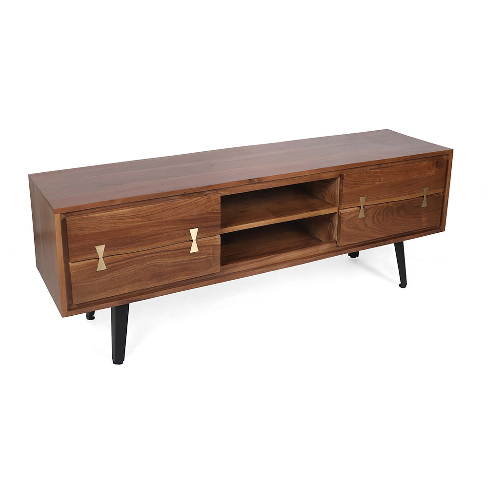 58x14x17.5' Asther Acacia Wood TV Cabinet