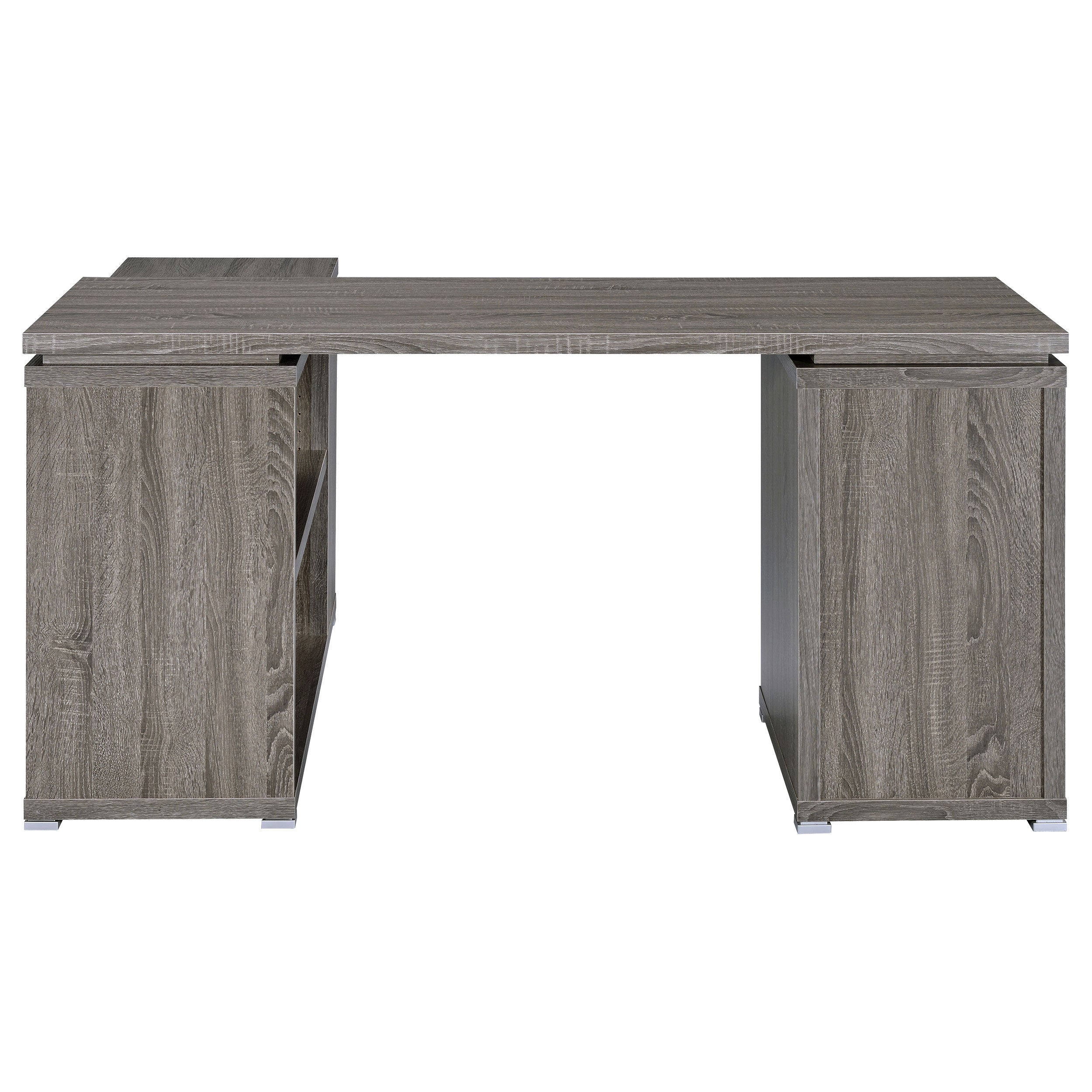 Tona Weathered Grey 3-Drawer L-shape Desk