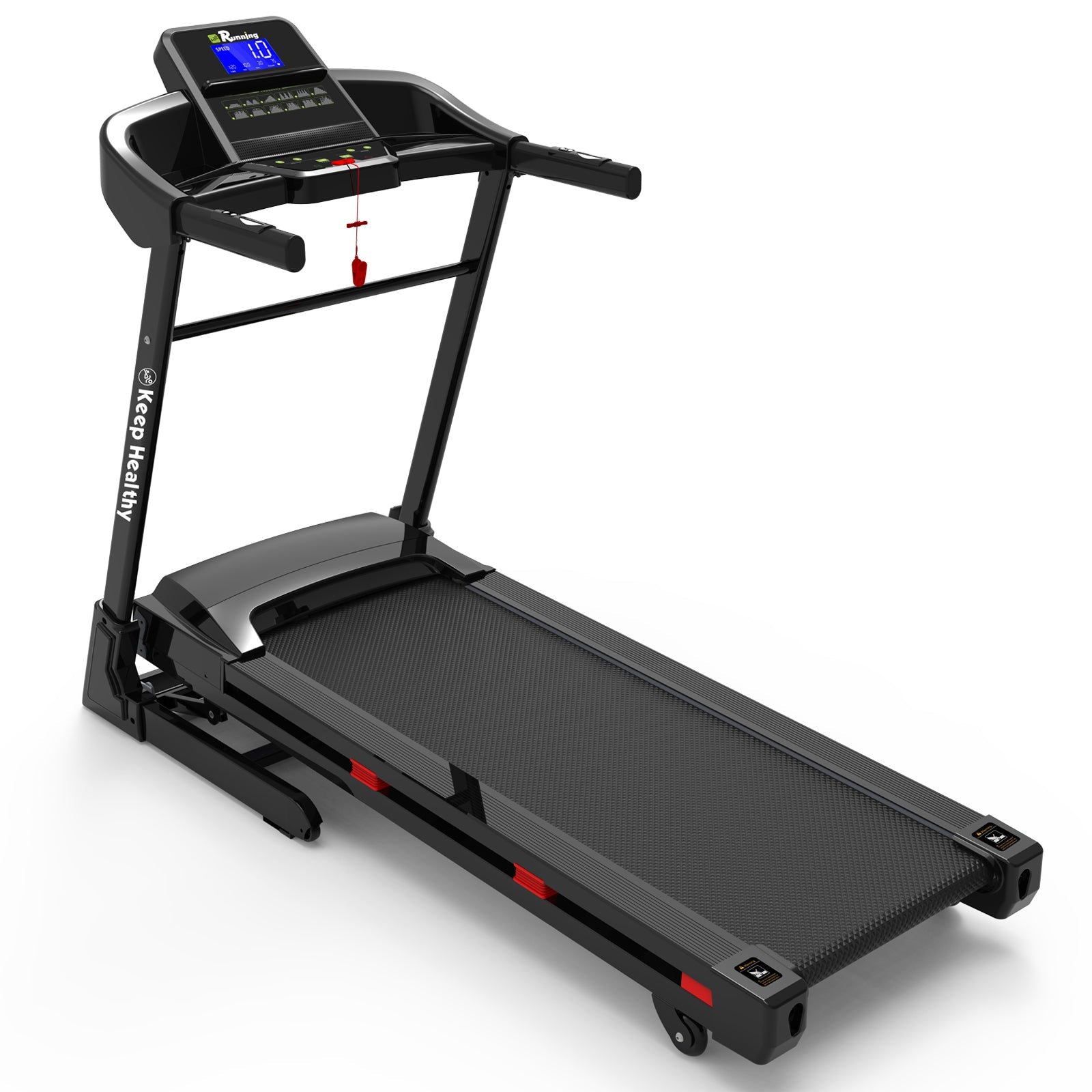 Treadmills for Home, Electric Treadmill with  Automatic Incline, Foldable 3.5HP Workout Running Machine Walking, Double Running Board Shock Absorption Pulse Sensor Bluetooth Speaker APP FITSHOW.400lbs