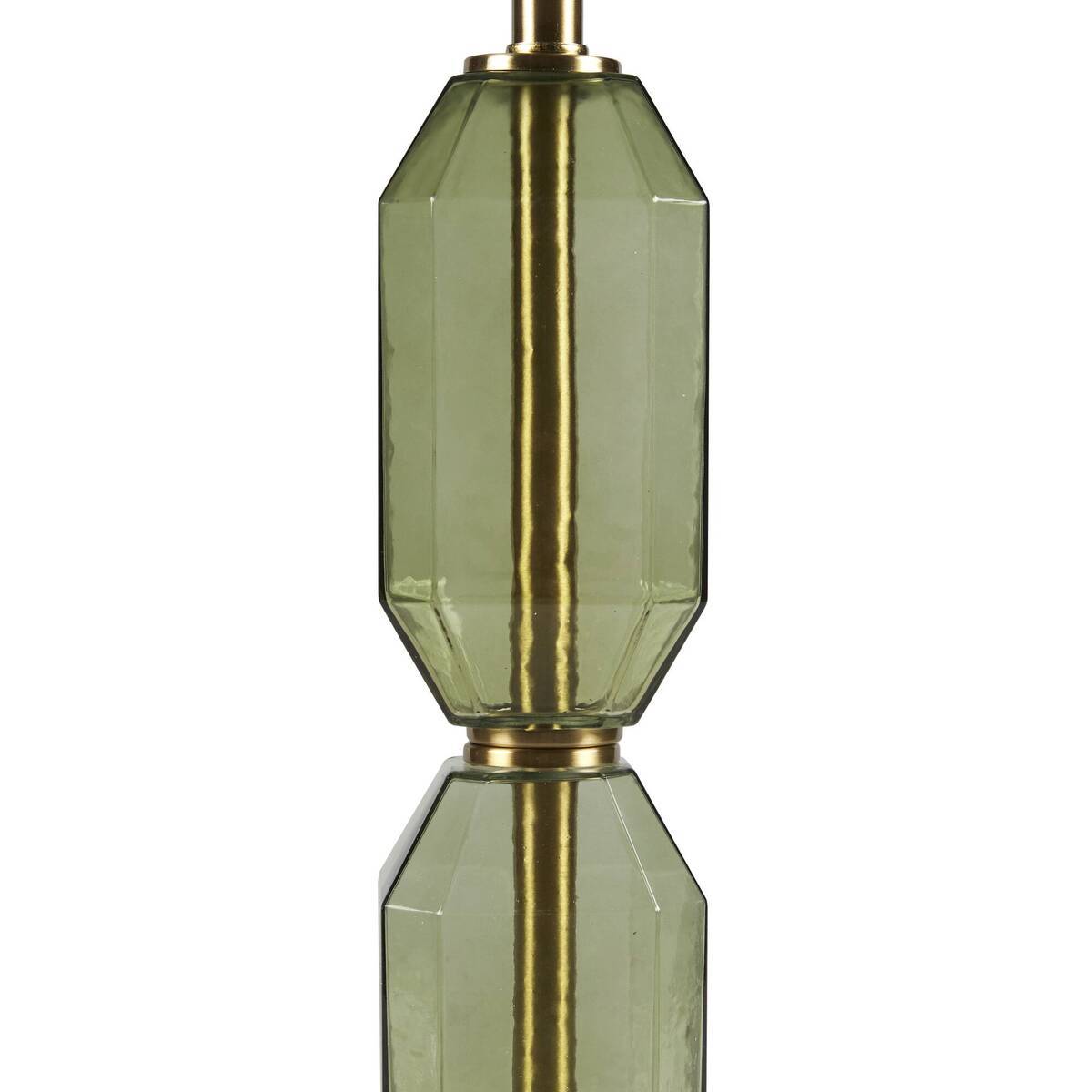 Faceted Green Glass Table Lamp Green See below