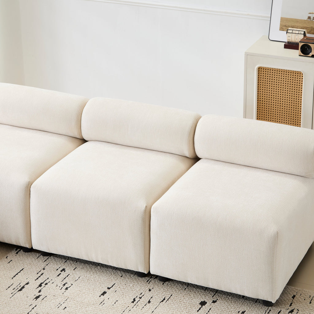 Evelyn 109 in.5-Piece L Shaped Modular Free Combination Sectional Sofa Couch for Living Rooms