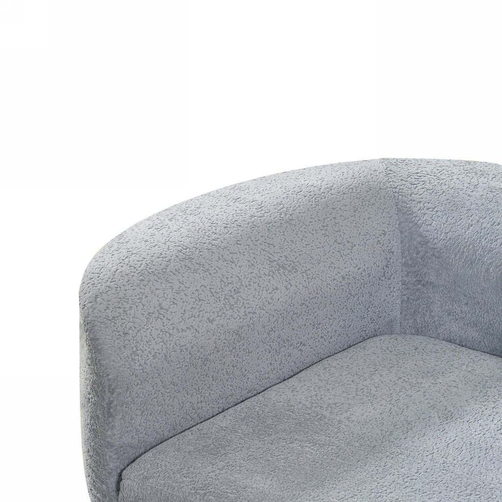 116' Modern Curved Sectional Sofa with High-Density Fully Compressed Sponge and Chaise Lounge, Pearl Upholstery, 2-Piece Set, Fully Assembled Right Hand Facing, Perfect for Living Room, Lounge