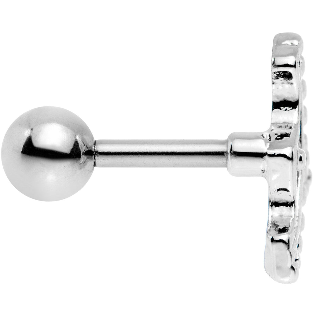 16G 1/4 Crescent Bow Cartilage Tragus Earring