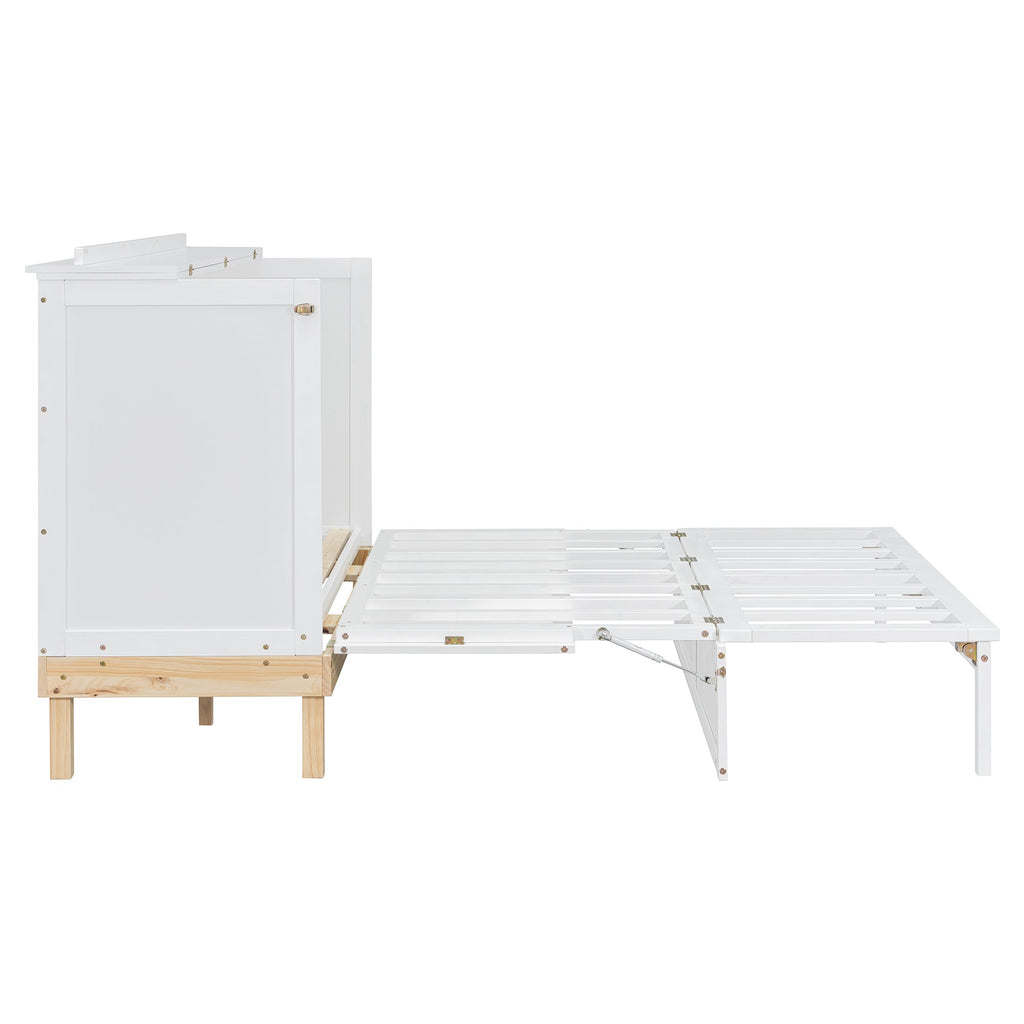 Queen Size Murphy Bed, White