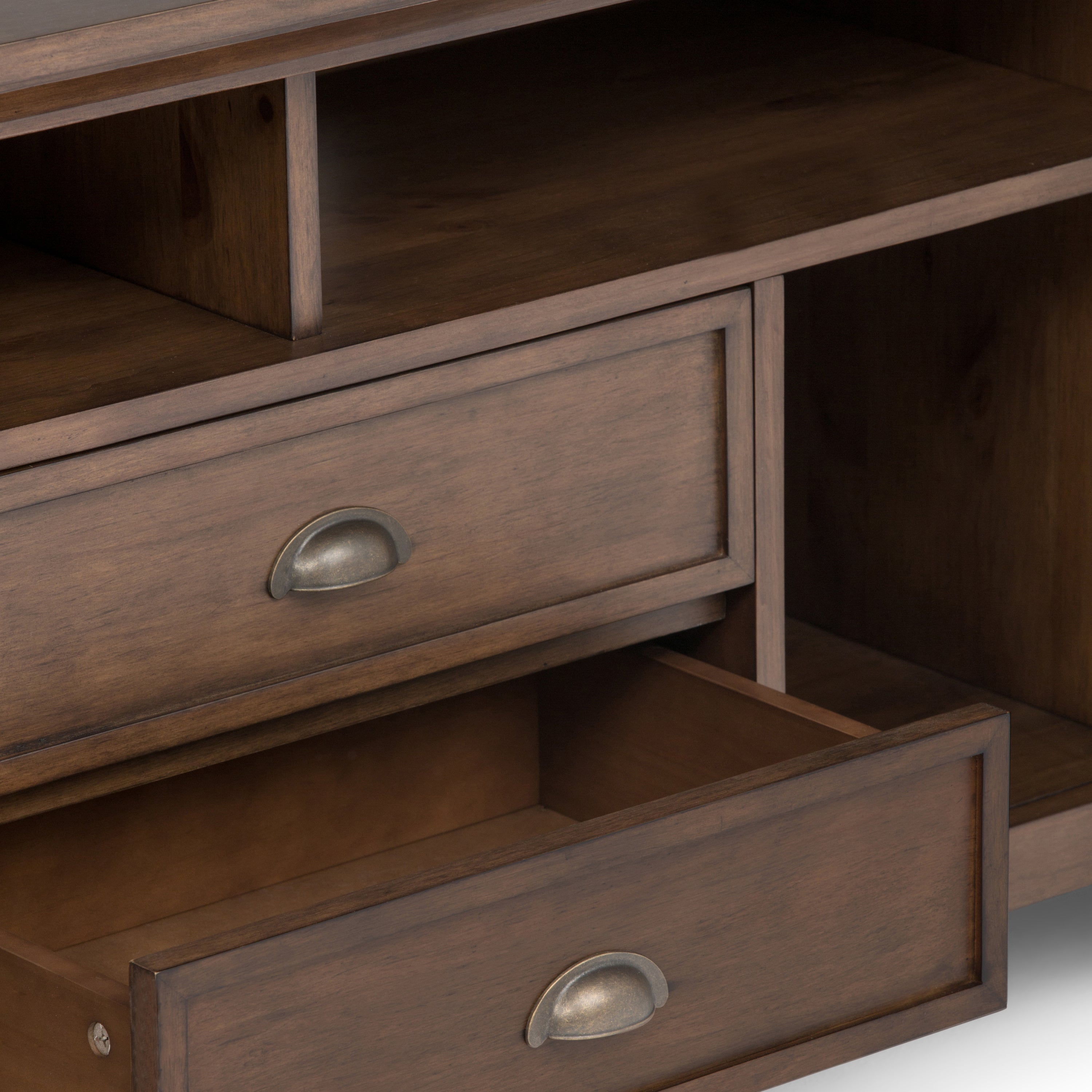 Redmond - 72' TV Media Stand - Rustic Natural Aged Brown