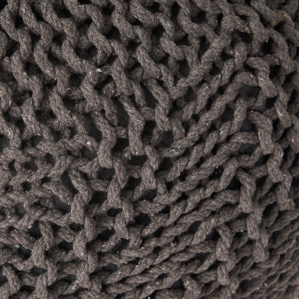 Hazel Knitted PET Yarn 20 x 20 Round Pouf
