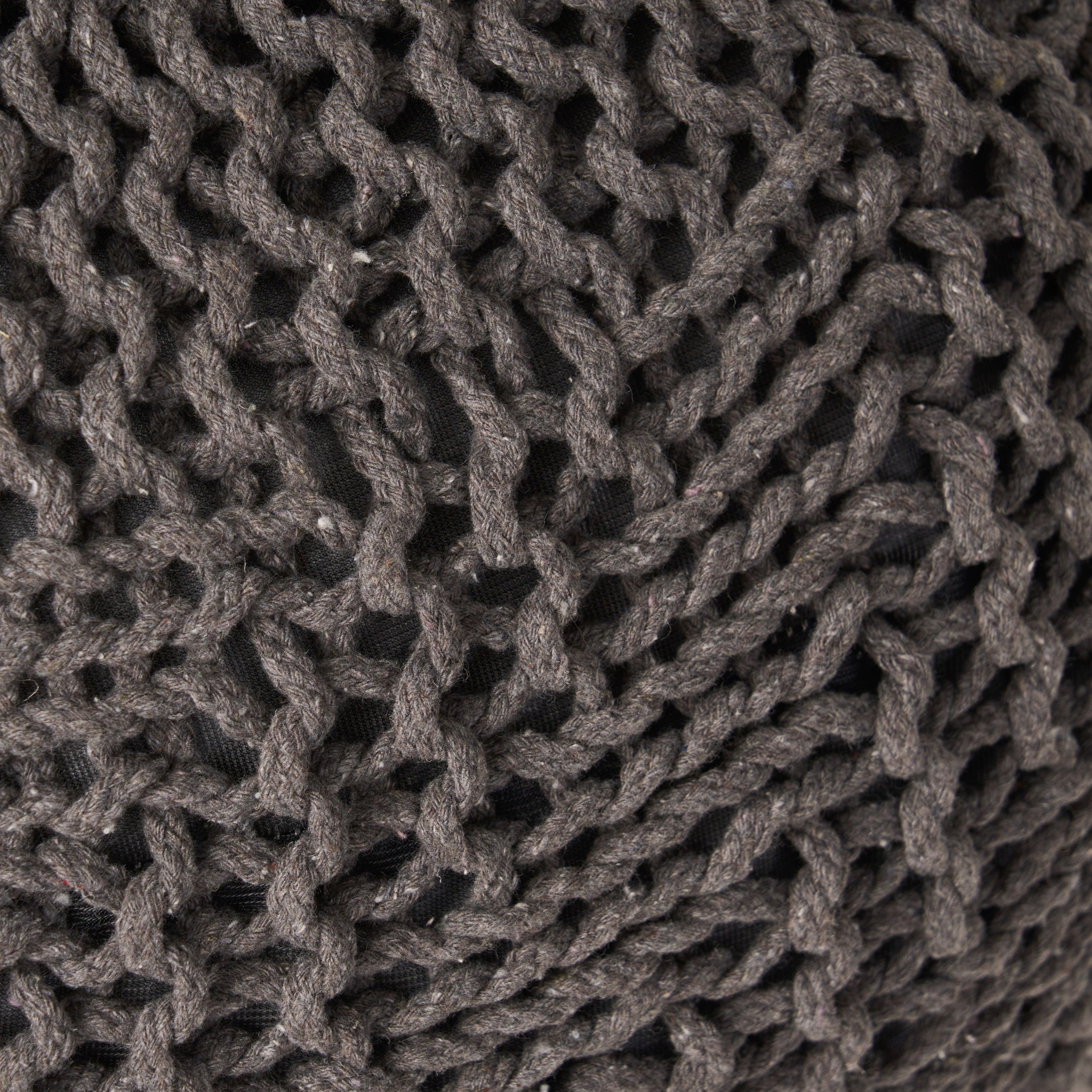Hazel Knitted PET Yarn 20 x 20 Round Pouf