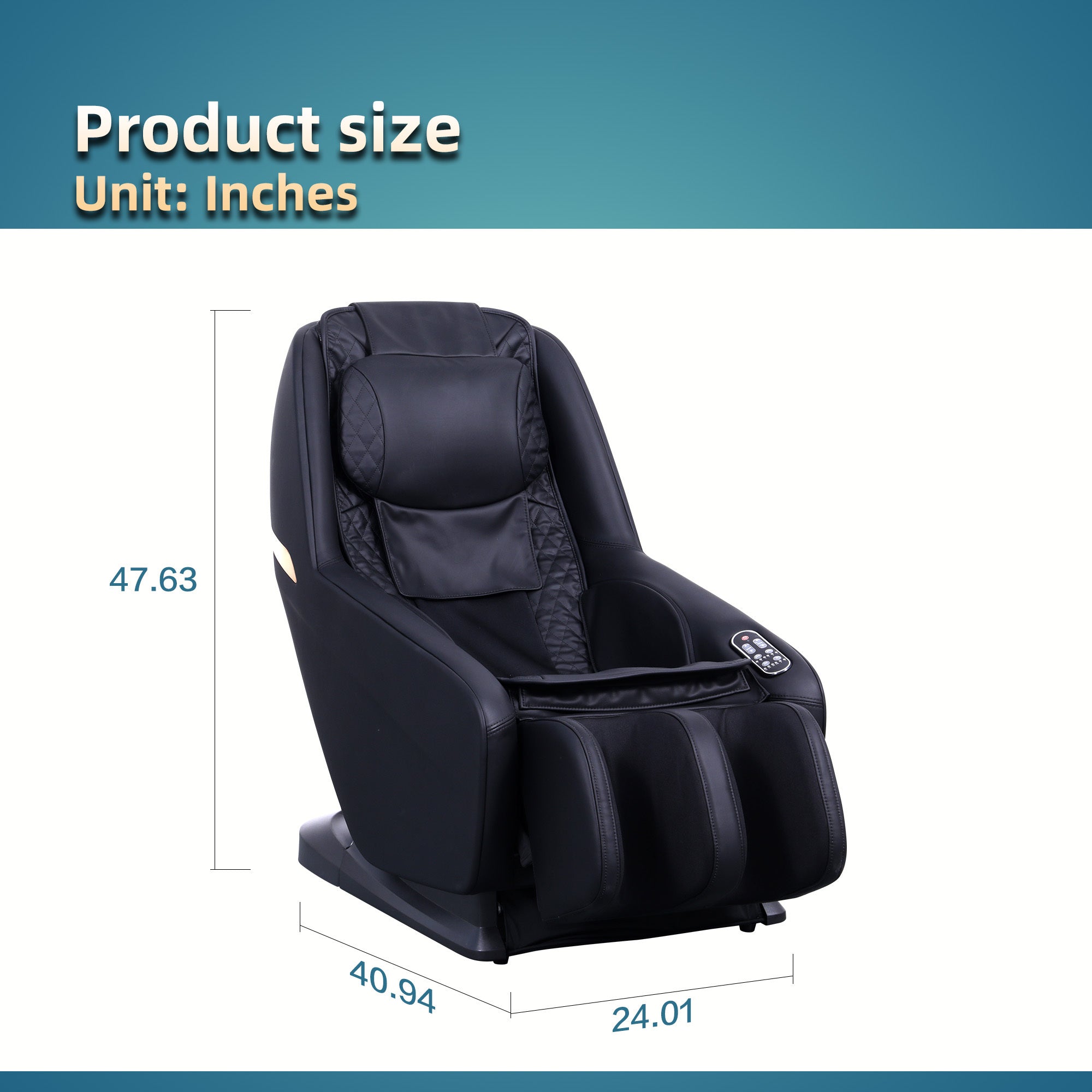 Knead Tap Shiatsu Massage Chair, Zero Gravity Full Body Black Massage Chair with Auto Modes and Airbag Massage, ABS+Steel(Q235) Frame