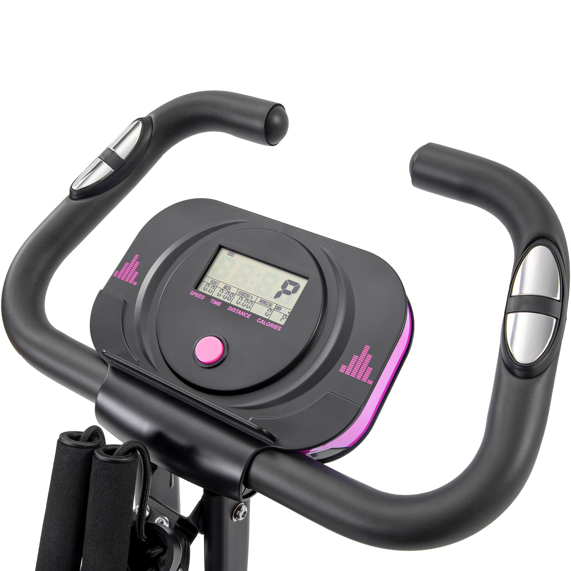 Exercise Bike,Workout Bikes for Home,Folding Stationary Bikes for Home with 16-Level Magnetic Resistance, 300LBS Capacity X-Bike Indoor Exercise Equipment with Heart Rate Sensor & LCD Monitor