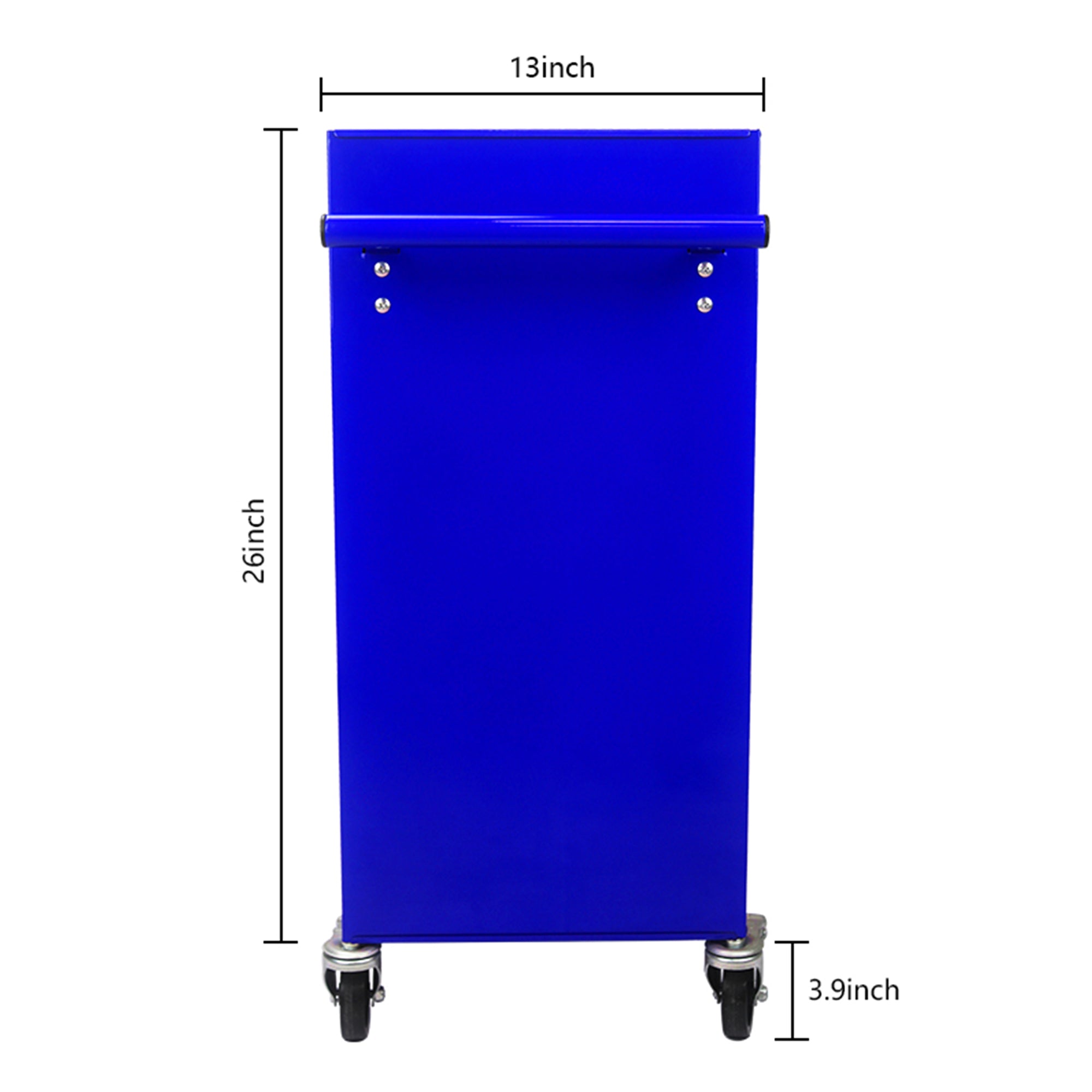 4 Drawers Multifunctional Tool Cart With Wheels-Blue