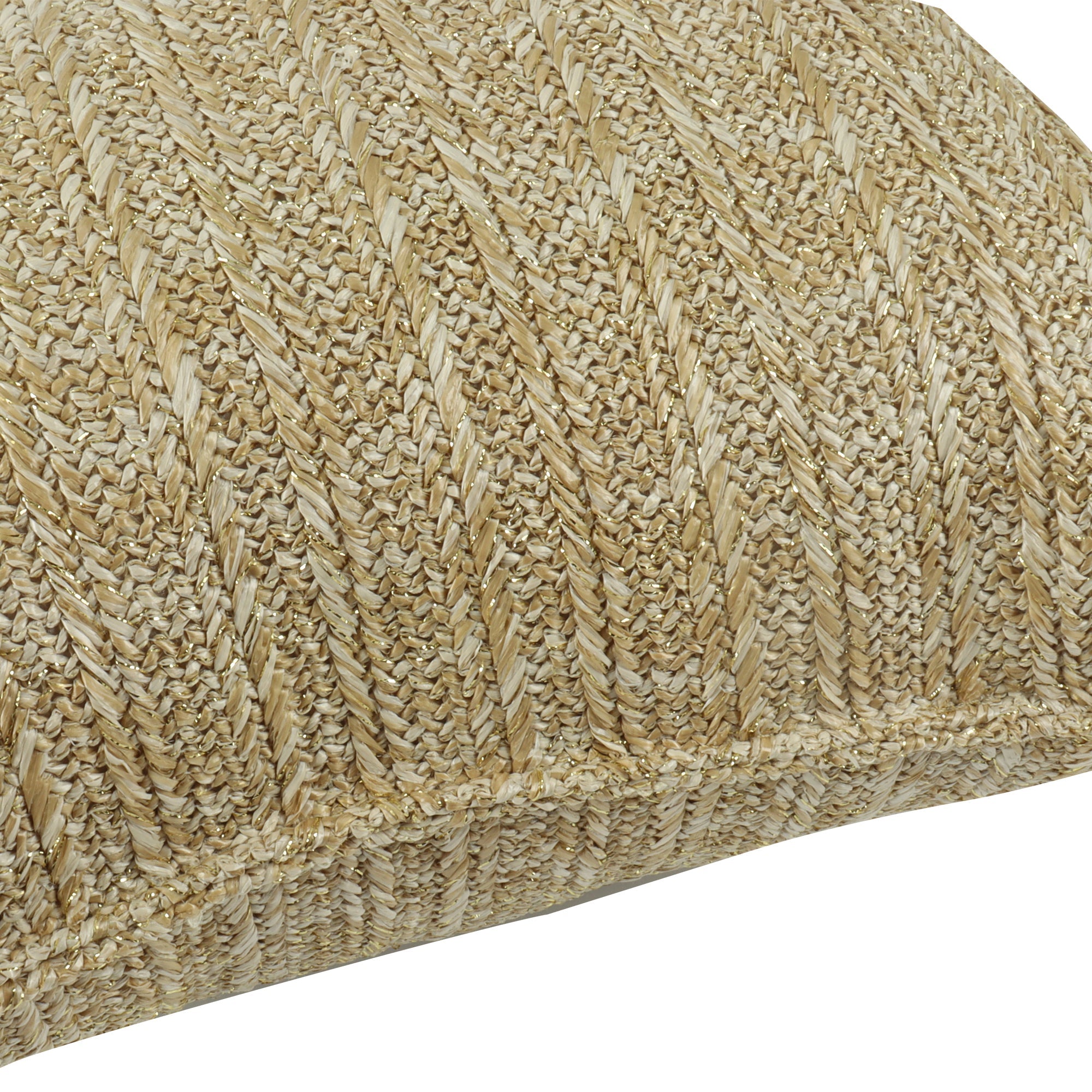 Outdoor/Indoor Throw Pillows, Decorative Throw Pillows with Inserts, Simulated Straw Weaving 18'x18' Square Pillows for Bed, Couch, Sofa and Patio Furniture (Set of 2)