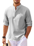 Half Button Long Sleeve Shirt