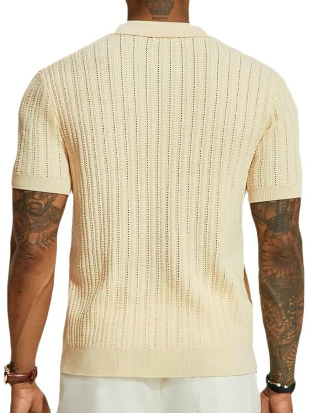 Openwork Button Down Collared Neck Shirt Plus Size