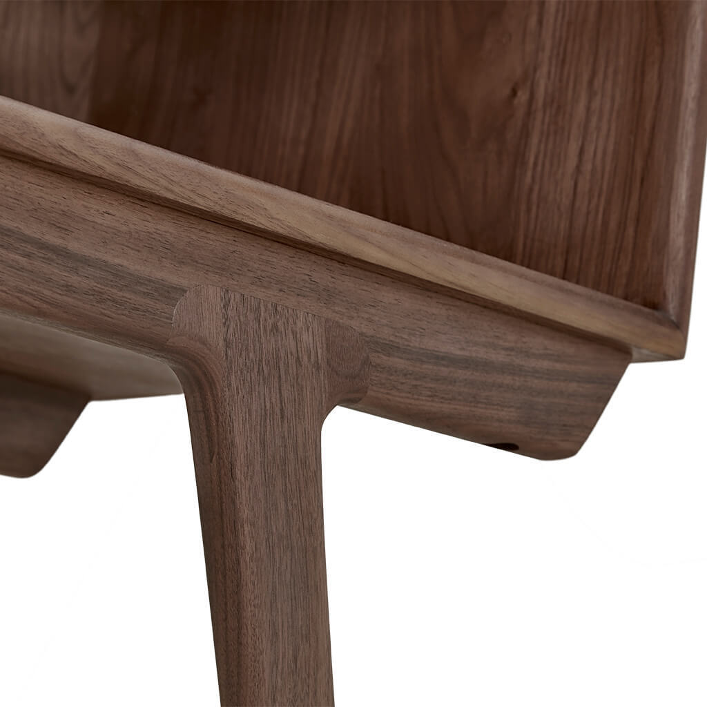 Strathcona Contemporary Walnut Wood Media Cabinet / Solid Walnut