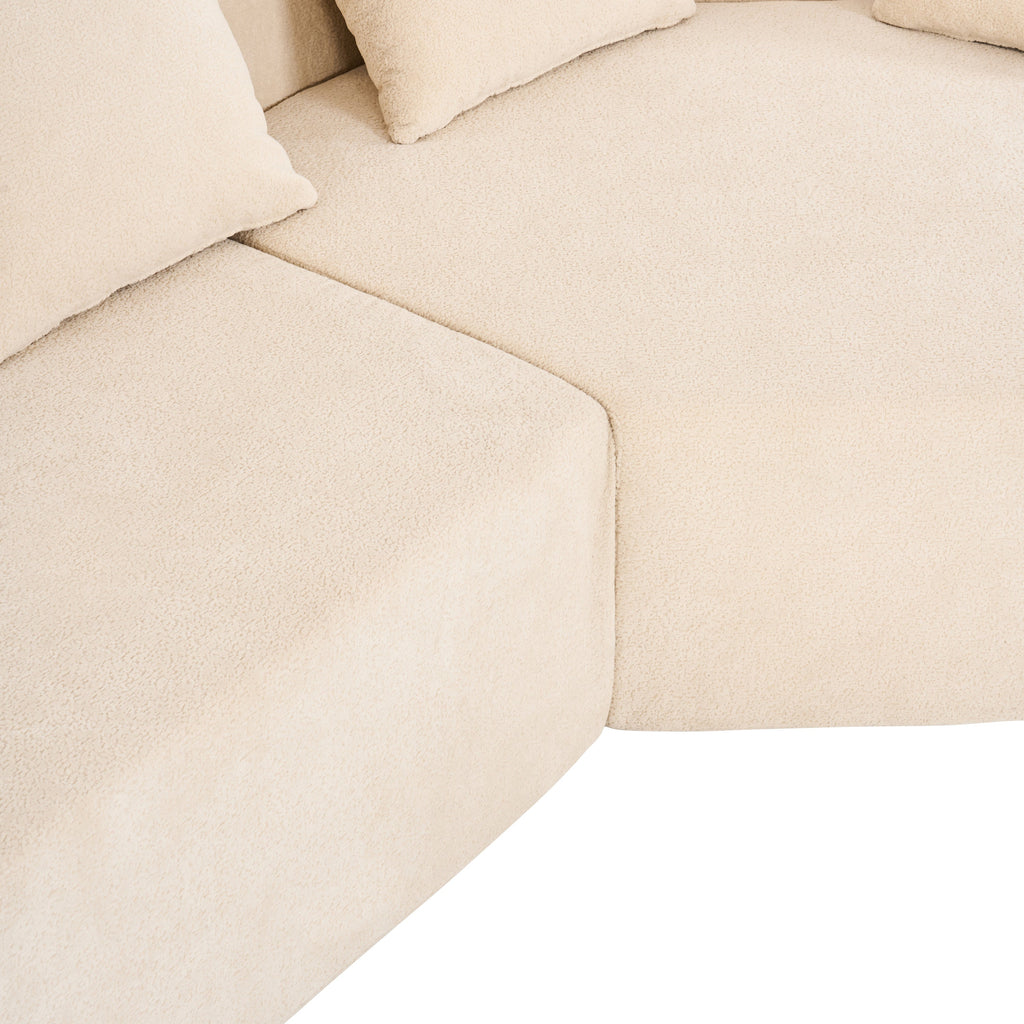 Memory Foam Couch, No Installation & Easy to Transport, Deep Seat Modern Sofa with Chenille Fabric, Couch for Living Room, Bedroom, Apartment, Home Office