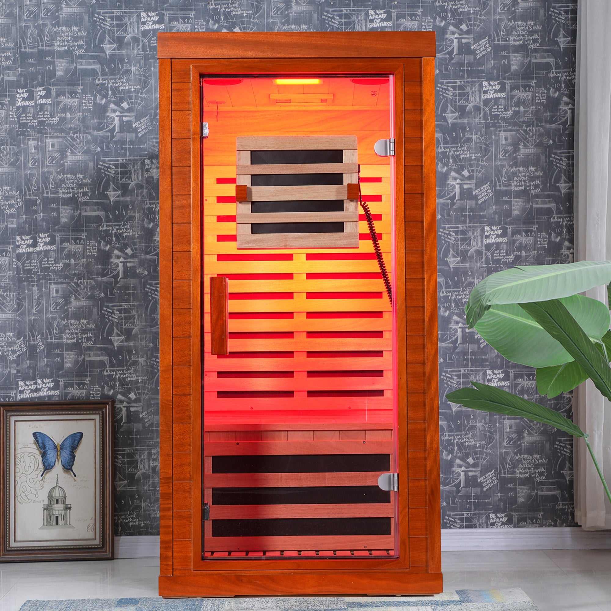Infrared  sauna  with red light therapy for 1  person