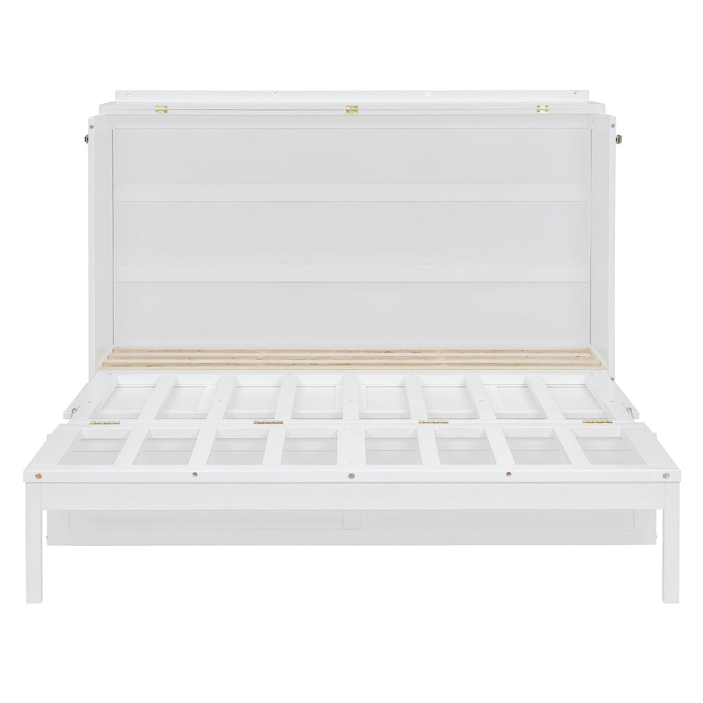 Queen Size Murphy Bed, White