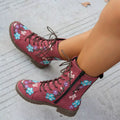 Round Toe Block Heels Boots