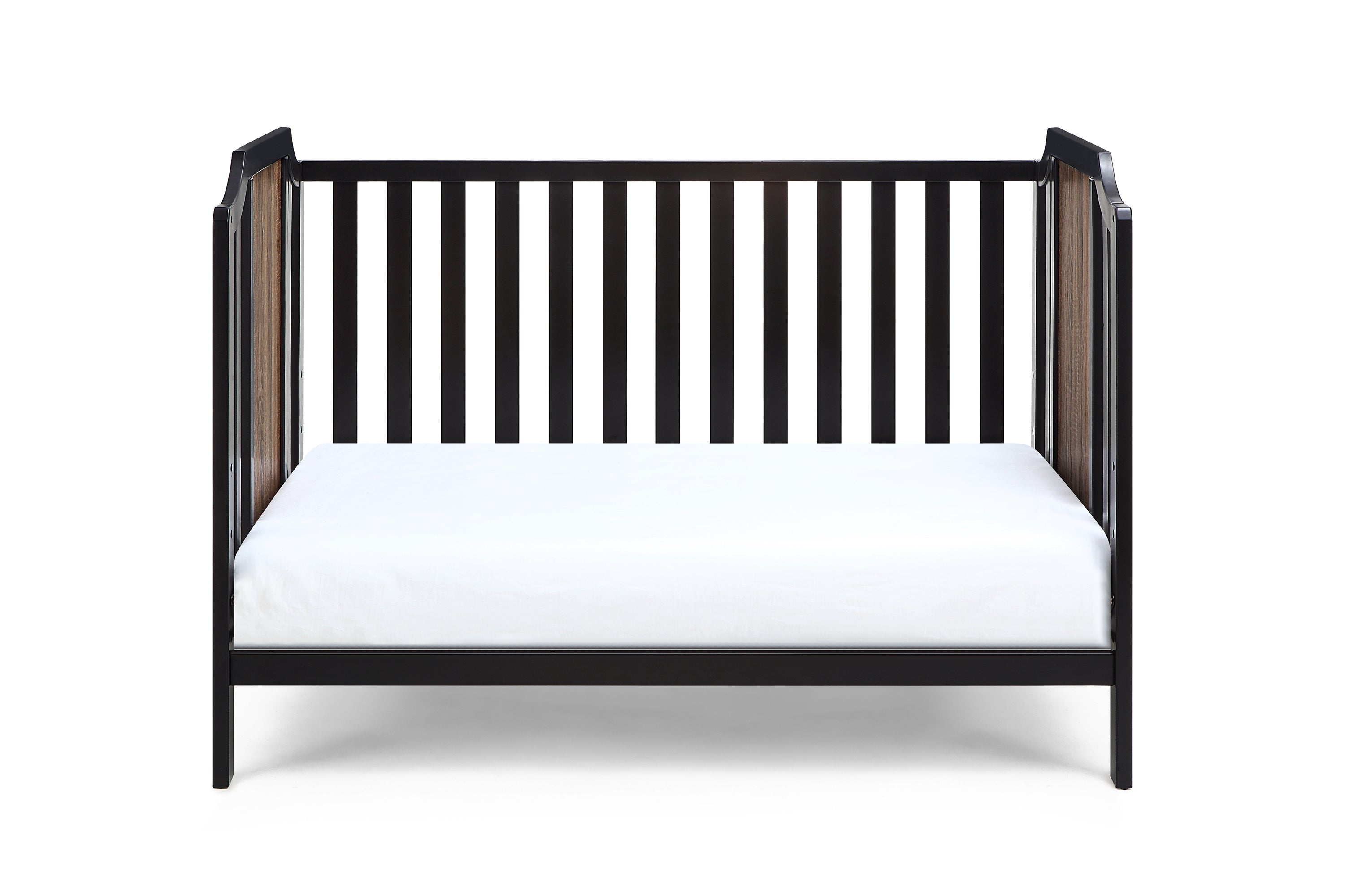 Brees Island 3-in-1 Convertible Crib Black/Brownstone