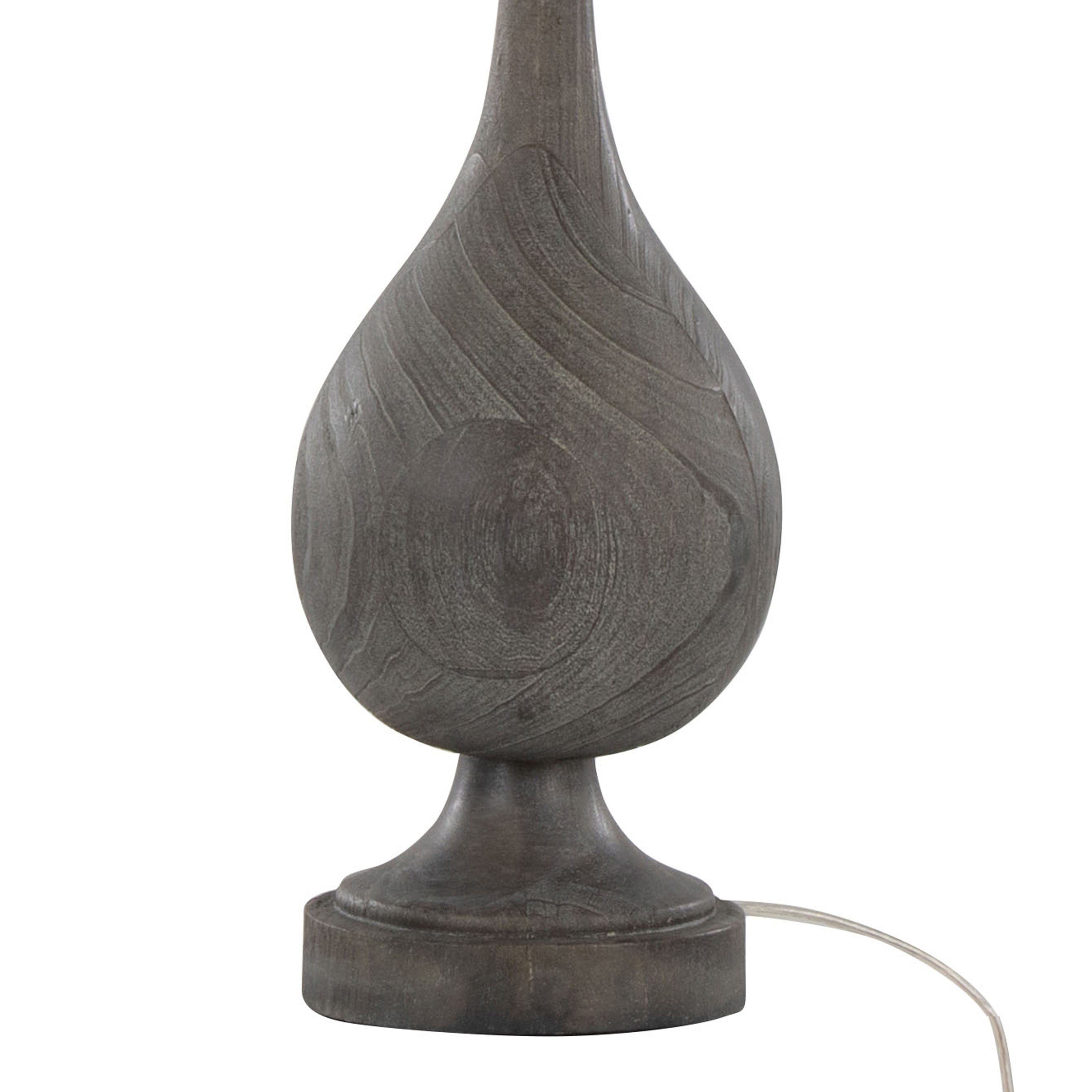 Cipolla Poly 29' Farmhouse Polyresin Table Lamp in Acid Griffin Wood Polyresin, Antique Soft Brass and Natural Linen Shade from Grandview Gallery by LumiSource - Set of 2