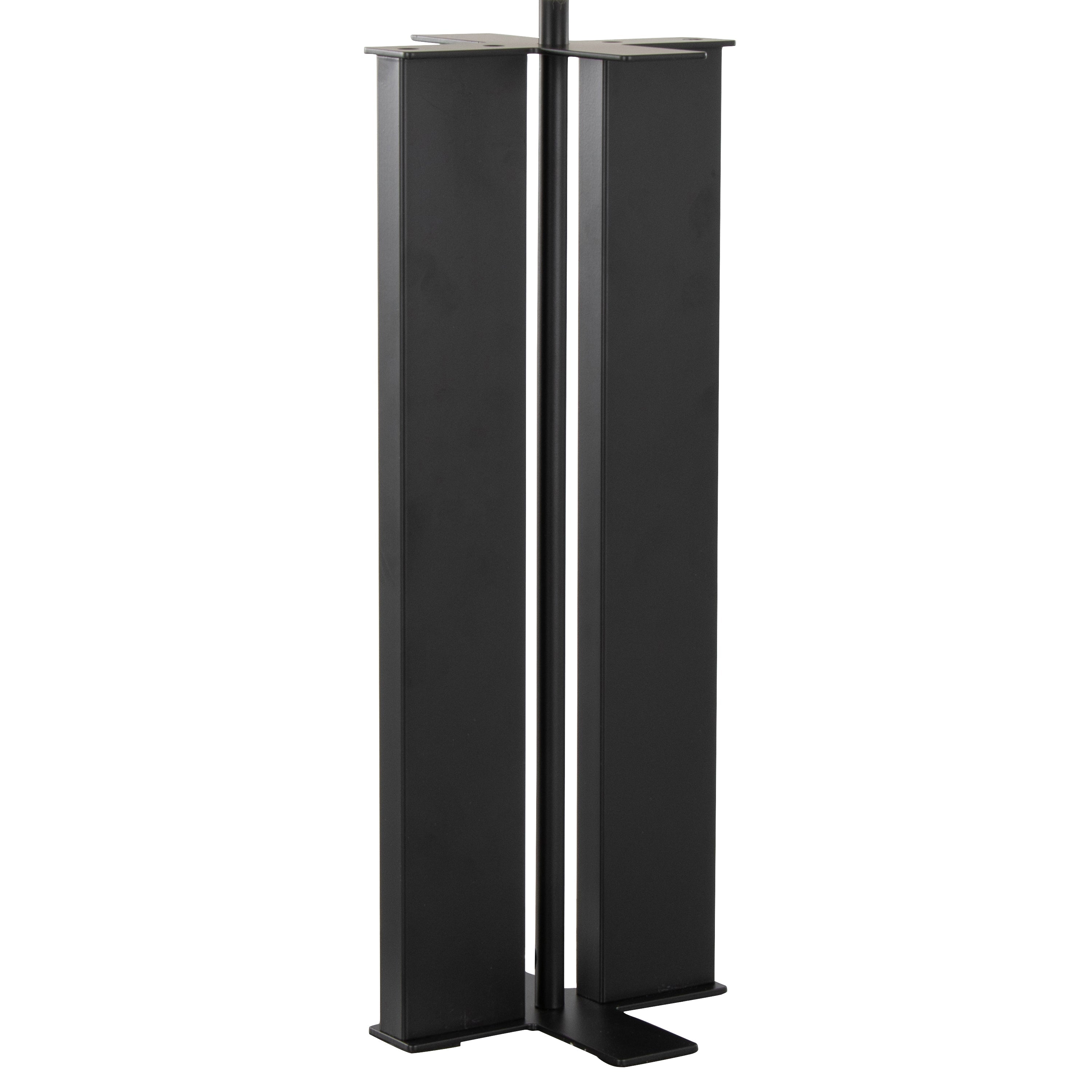 Cosmo 28' Contemporary Metal Table Lamp in Black Metal and White Linen by LumiSource