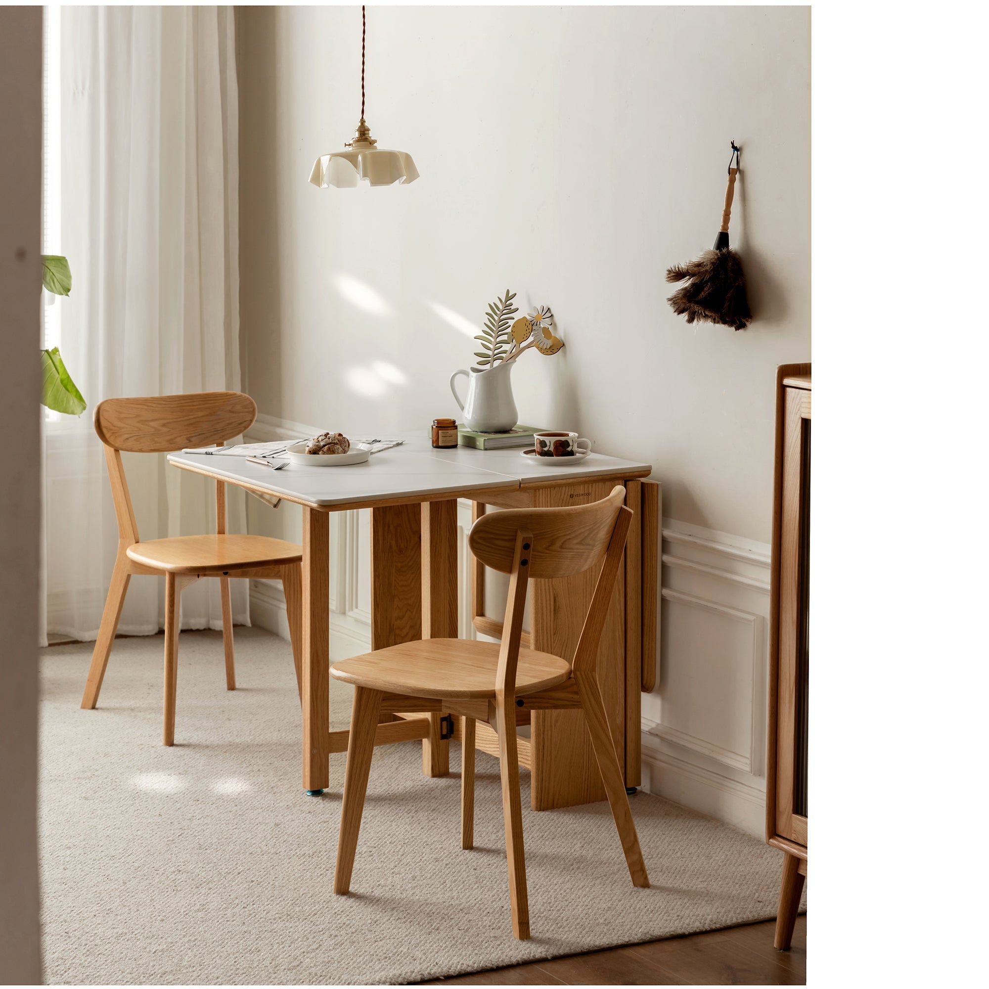 FAS Grade Oak Dining Chair Natural Wood Made in North America Solid and Simple Design 46.5 * 54 * 80cm