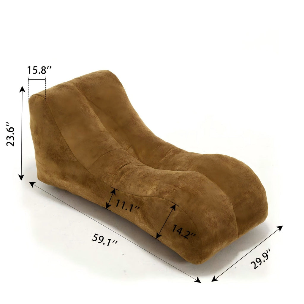 Creative Bean Bag Sofa Chair for Adults with High-Quality Sponge Filling and Polyester Fiber,59x30x23.6 inches
