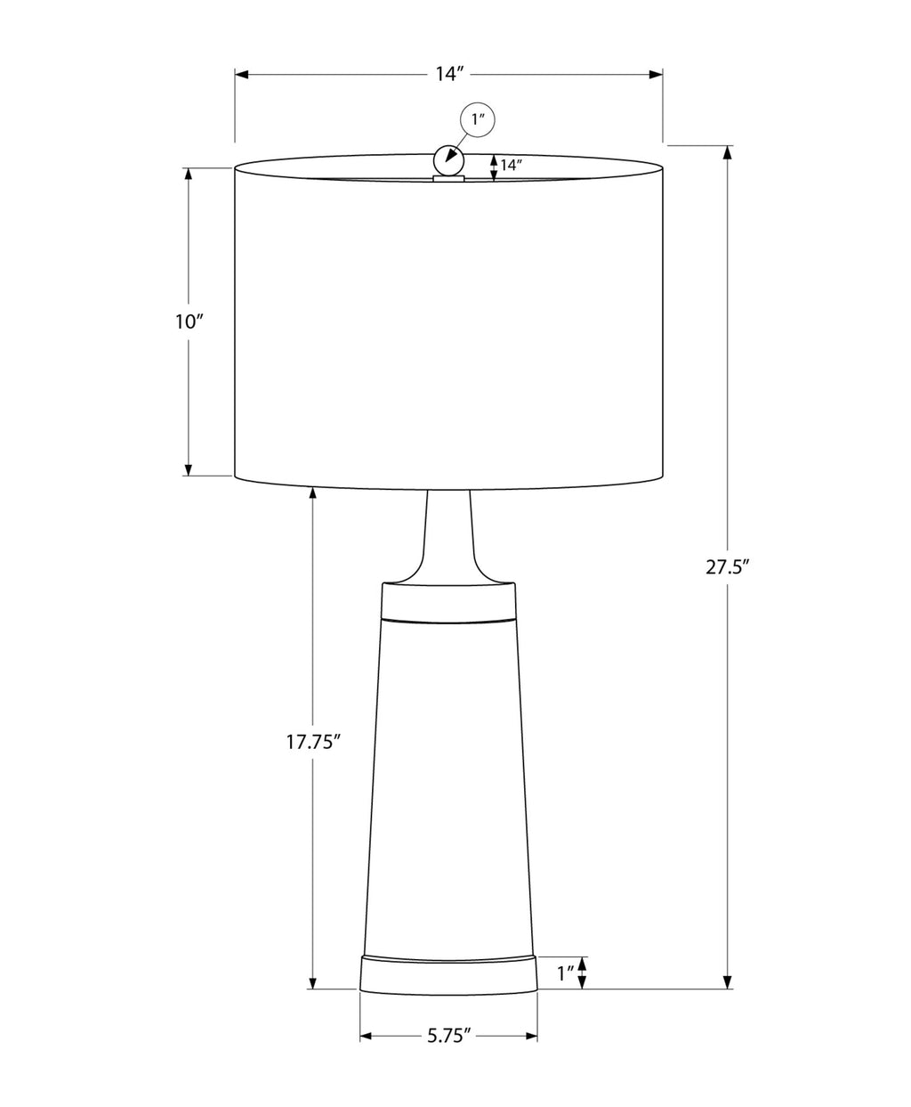 Lighting, 28'h, Table Lamp, Black Metal, Beige Shade, Contemporary