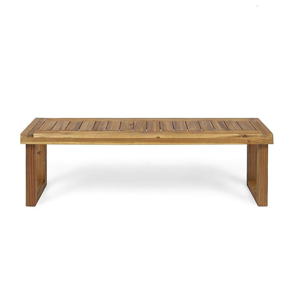 Outdoor Acacia Wood Dining Set, Sandblast Natural Finish