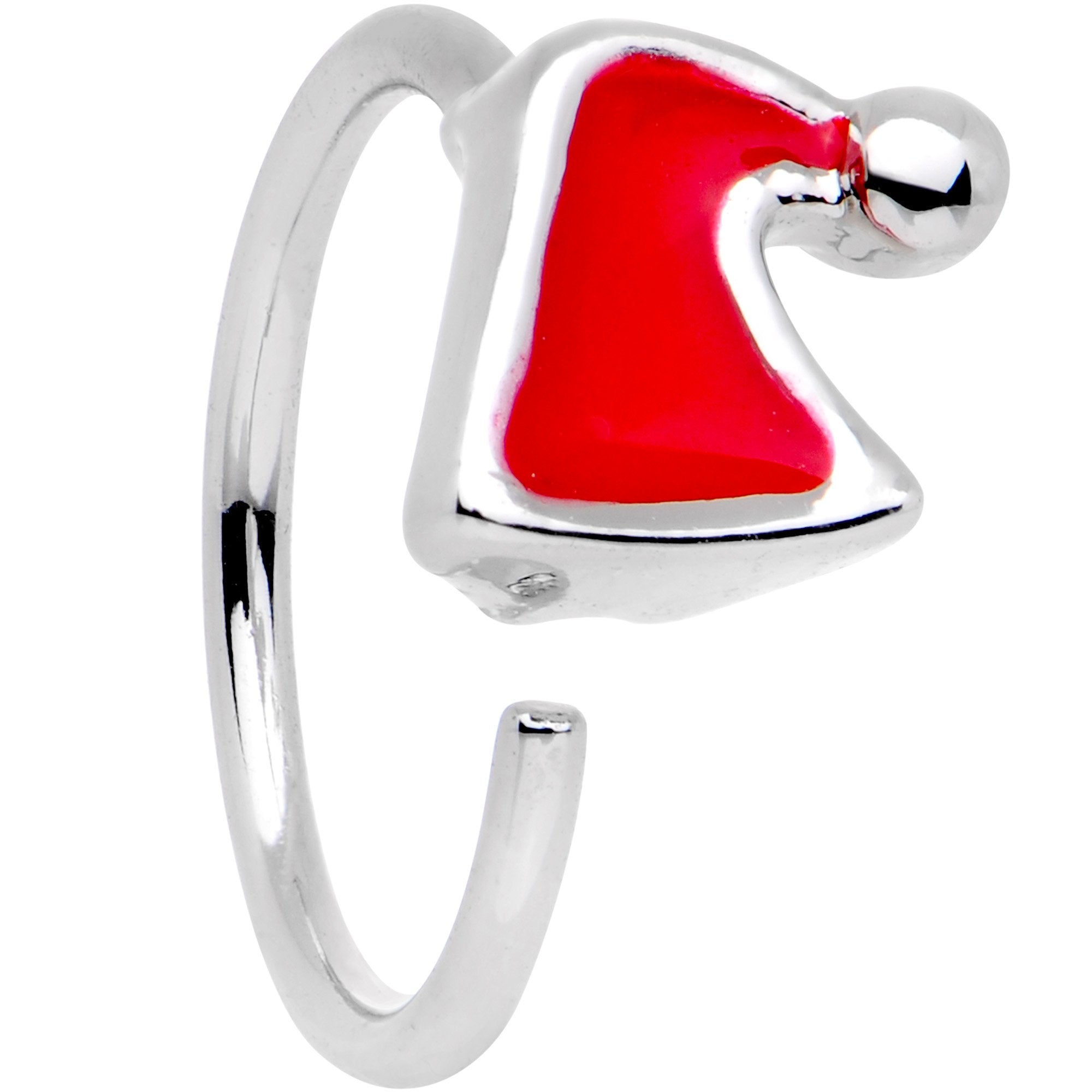 20G 5/16 Red Santa Hat Seamless Circular Ring