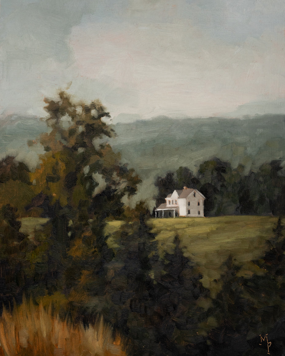 Farmhouse On A Hill Print