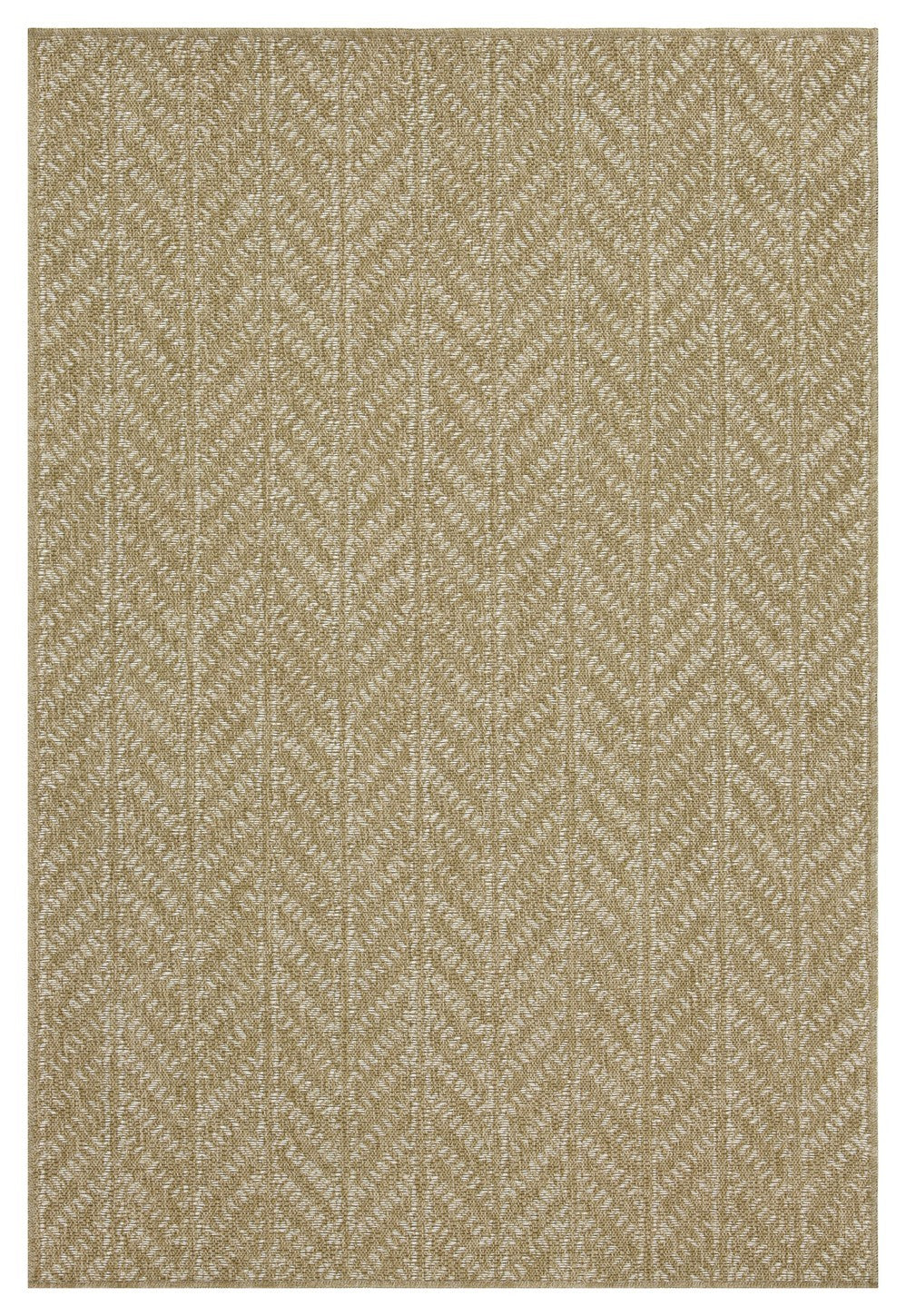 Earth GC_NTL1014 Jute/White 2 ft. 7 in. x 7 ft. 3 in. Indoor/Outdoor Area Rug