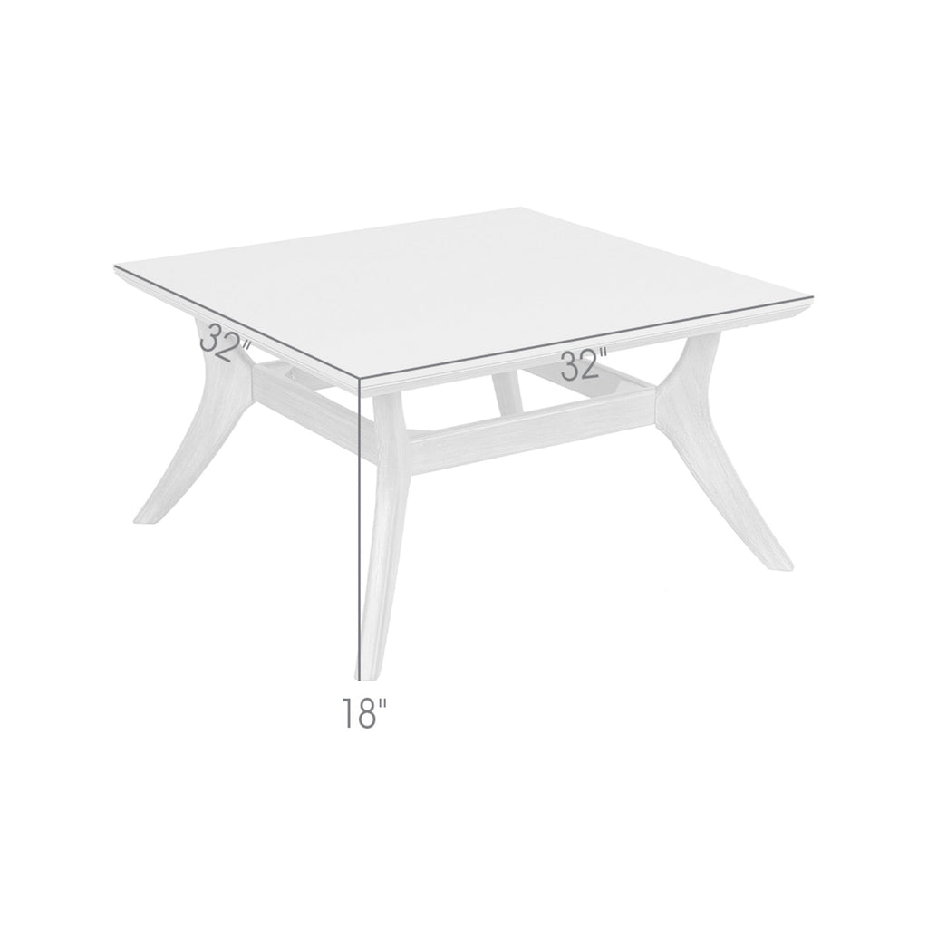 Beckham Outdoor Coffee Table in Dark Eucalyptus Wood and Super Stone
