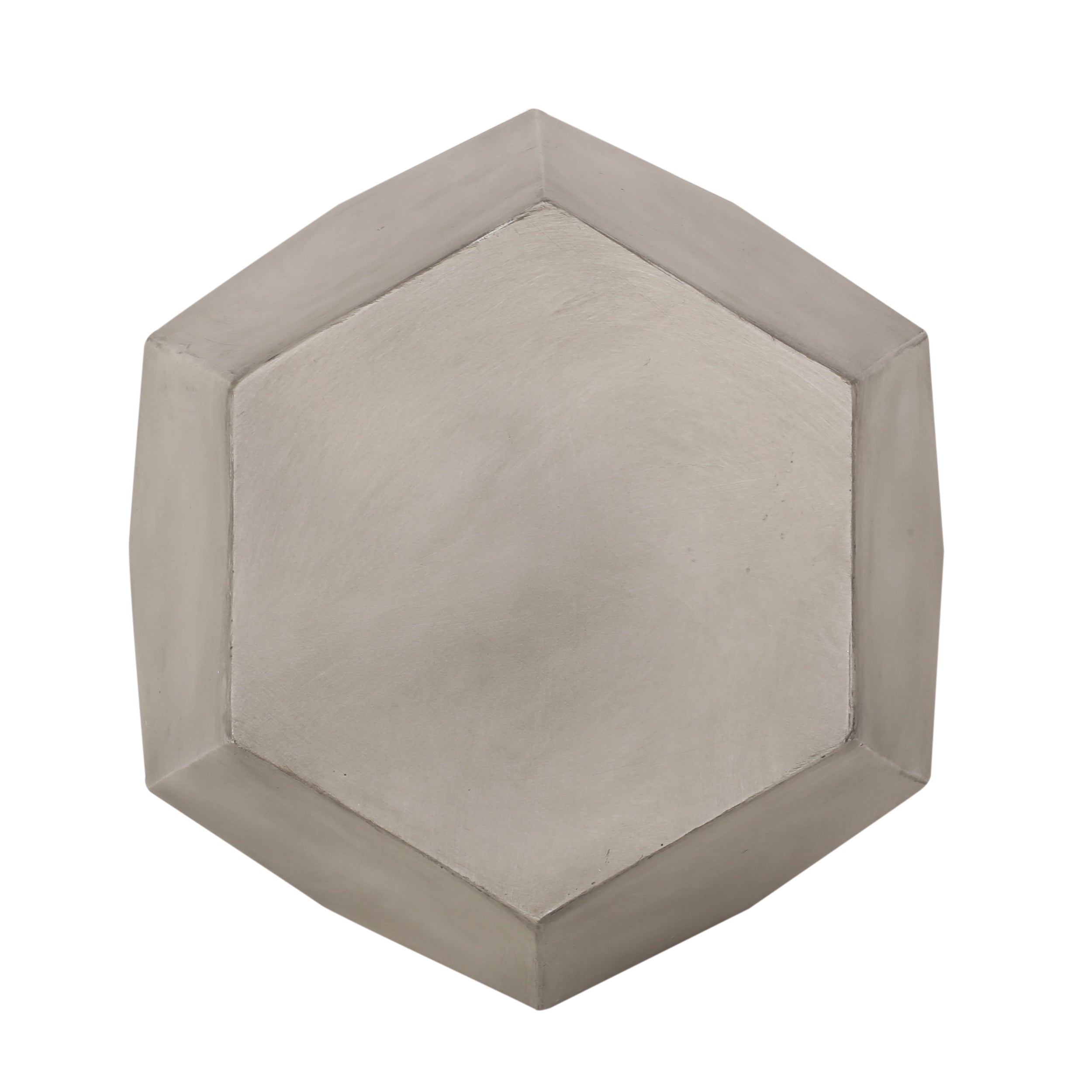 Outdoor CALGARY Side Table Light Grey Magnesium Oxide Contemporary Design 20.50 x 18.50 x 18.75 inches