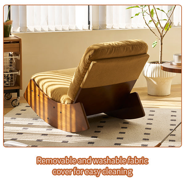Comfortable Glider Rocking Chair, High-Quality Upholstery Glider Chair, Solid Wood Frame, Perfect for Multiple Settings Accent Reading Chair for Bedroom,Living Room,Nursery