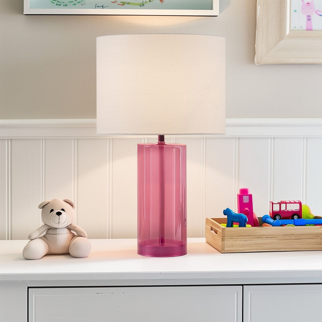 Glass Table Lamp Pink See below