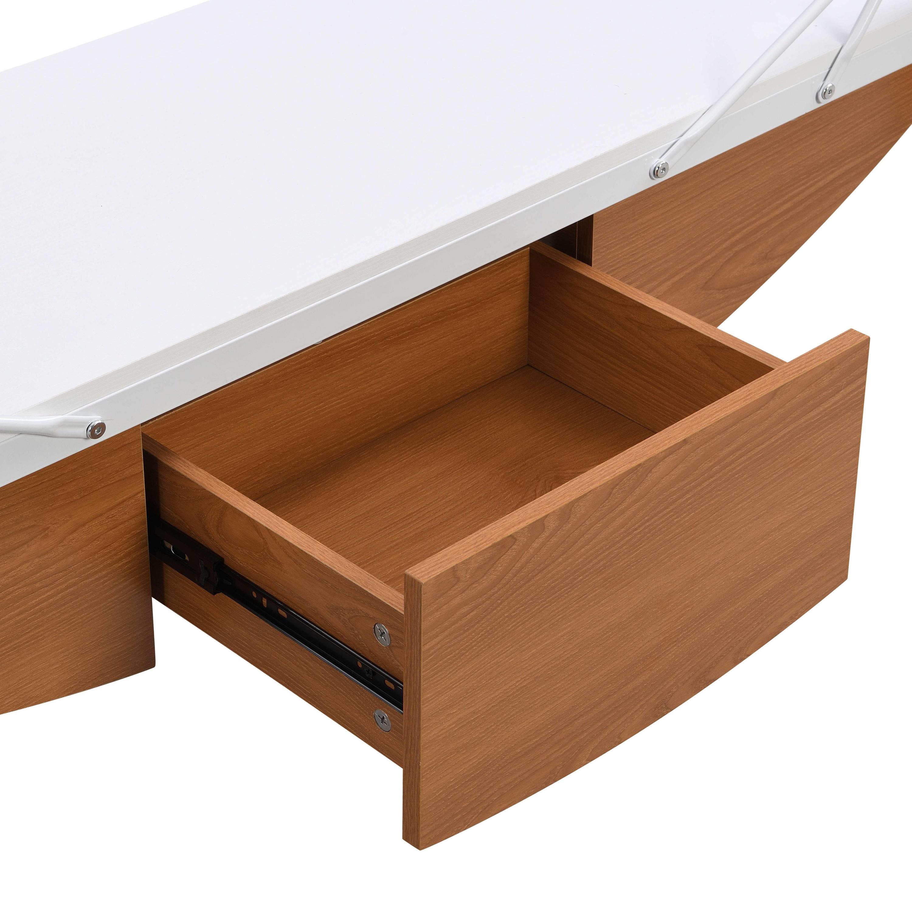 Sailboat-Shaped TV Stand, 70.87 inch Modern Entertainment Center with Drawer, MDF Wood Media Console Table, Unique Nautical Design, Sturdy Metal Support, Storage Cabinet for Living Room and Office