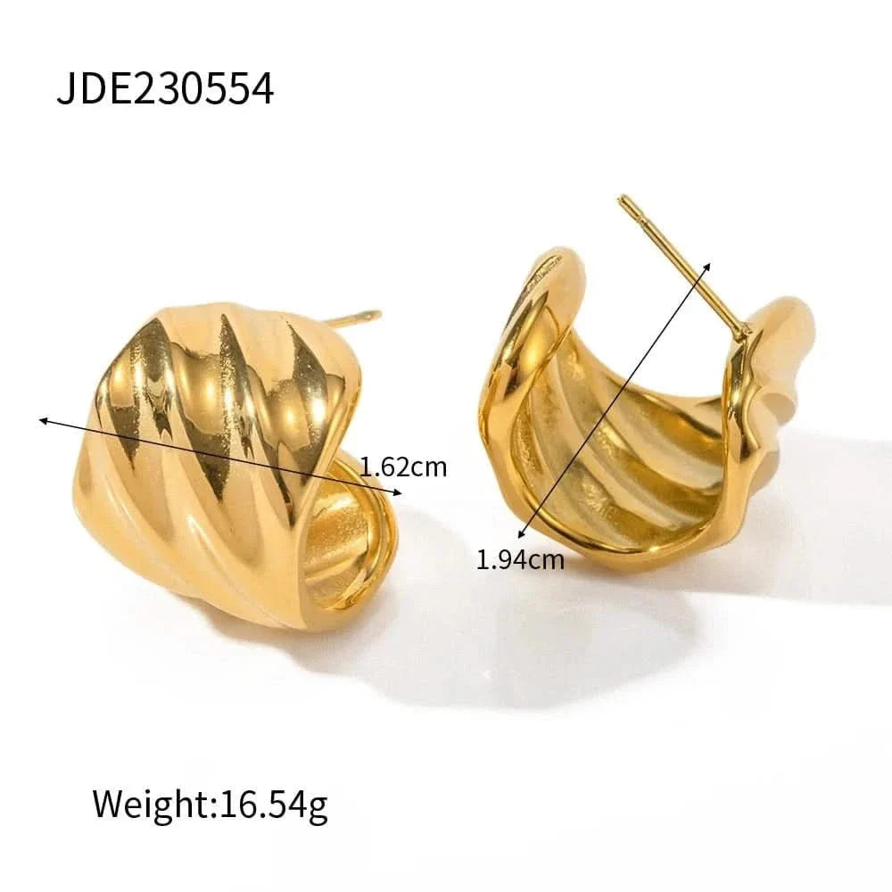 Aurora C Hoop Earrings