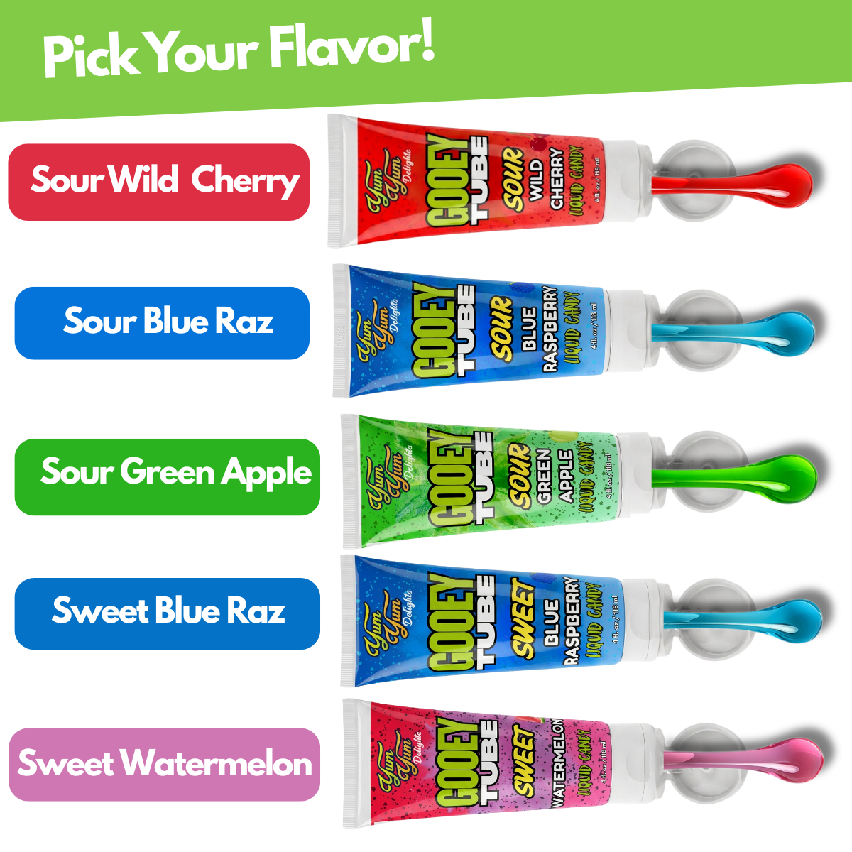 Ooey Gooey Liquid Candy Tubes