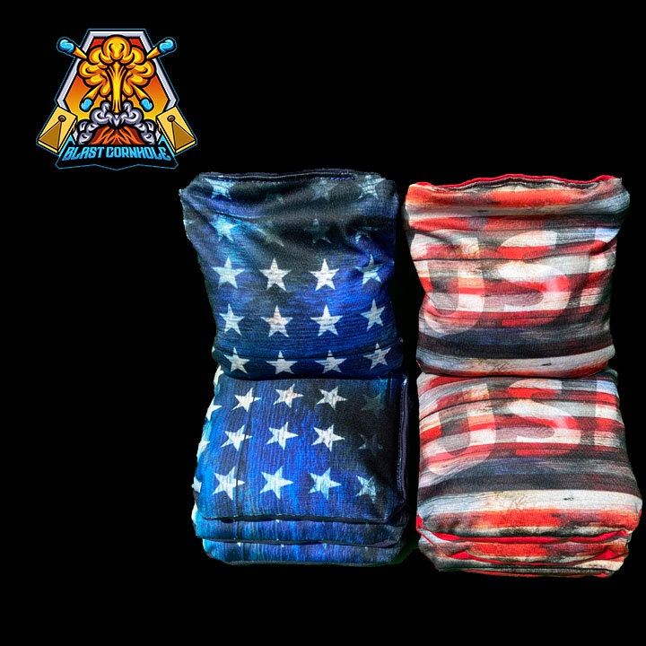 Lineman American Flag Cornhole Boards - Free Personalization