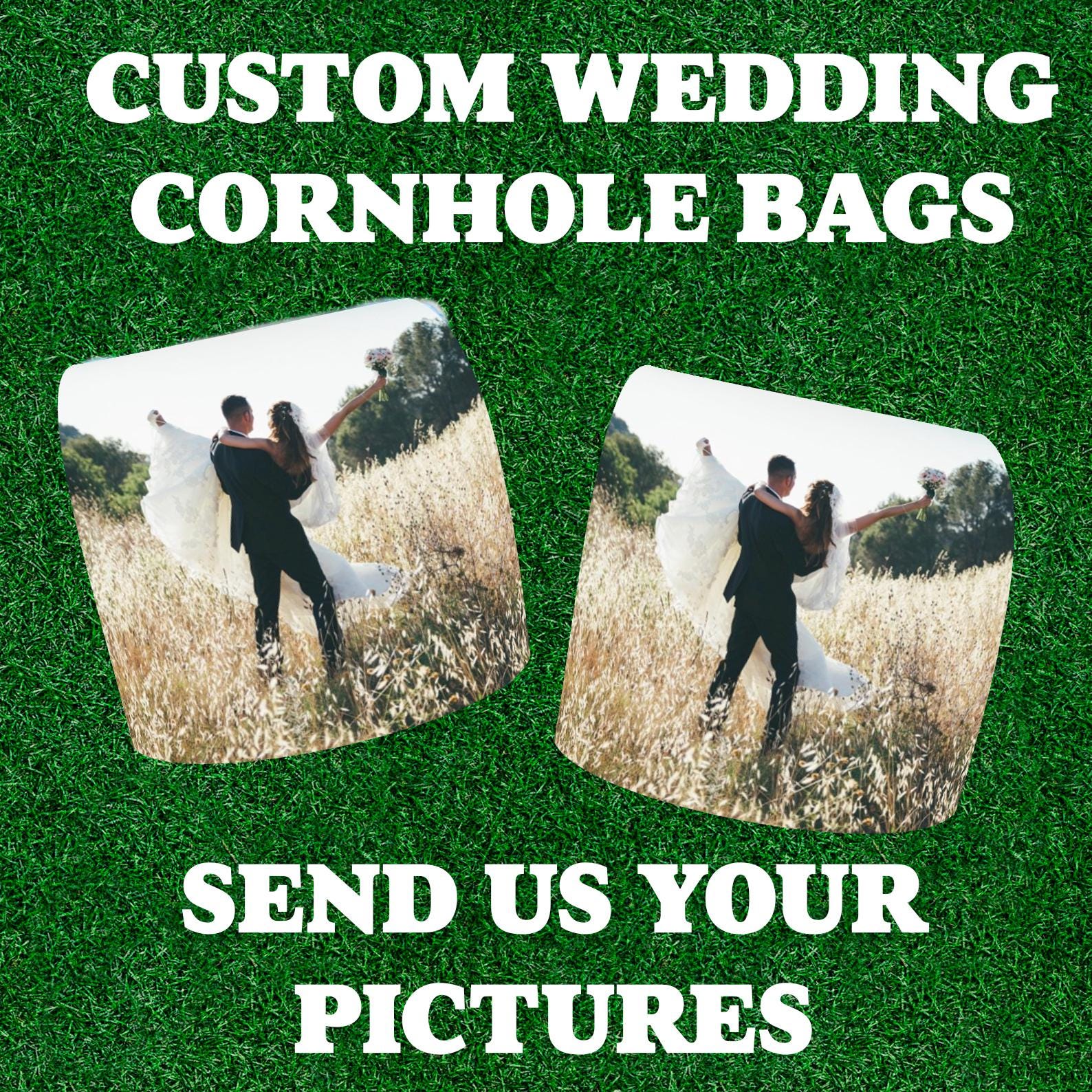Custom Cornhole Bags for Wedding/Engagement Portrait, Wedding Games