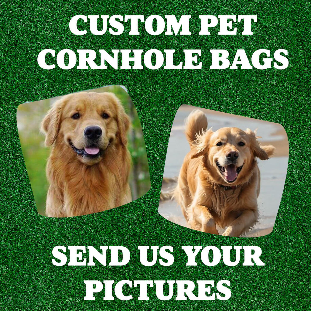 Custom Pet Cornhole Bags set of 8, Dog Portrait Lawn Games, Personalized Bagtoss, Couples, Pro Style Resin fill, Cat Cornhole, Personalization gifts